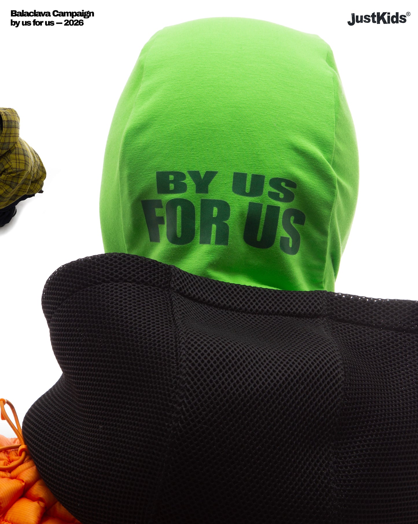 JustKids - Childhood Balaclava reversible Green Grinch / Neon green