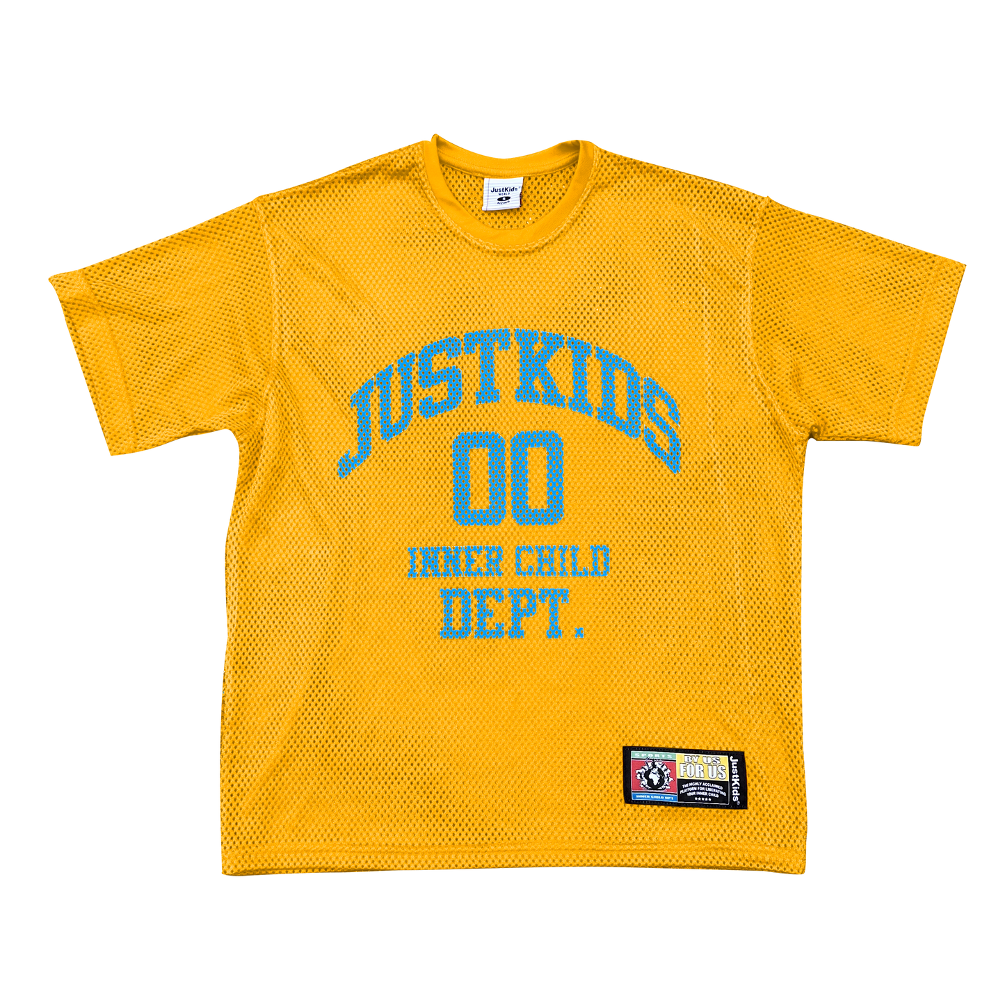 JustKids - Golden Yellow Mesh Basketball T-shirt University