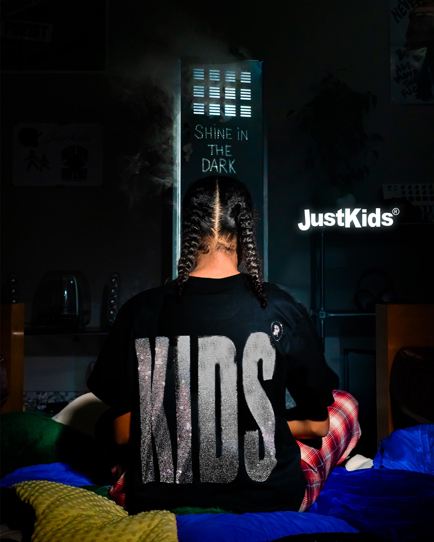 JustKids - SHINE IN THE DARK Black T-shirt