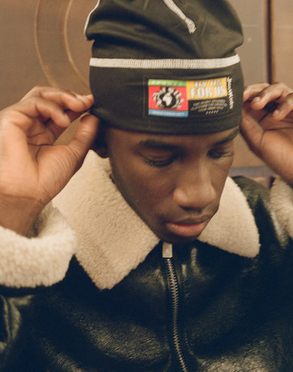 JustKids - Composition Notebook reversible beanie (Black & White)