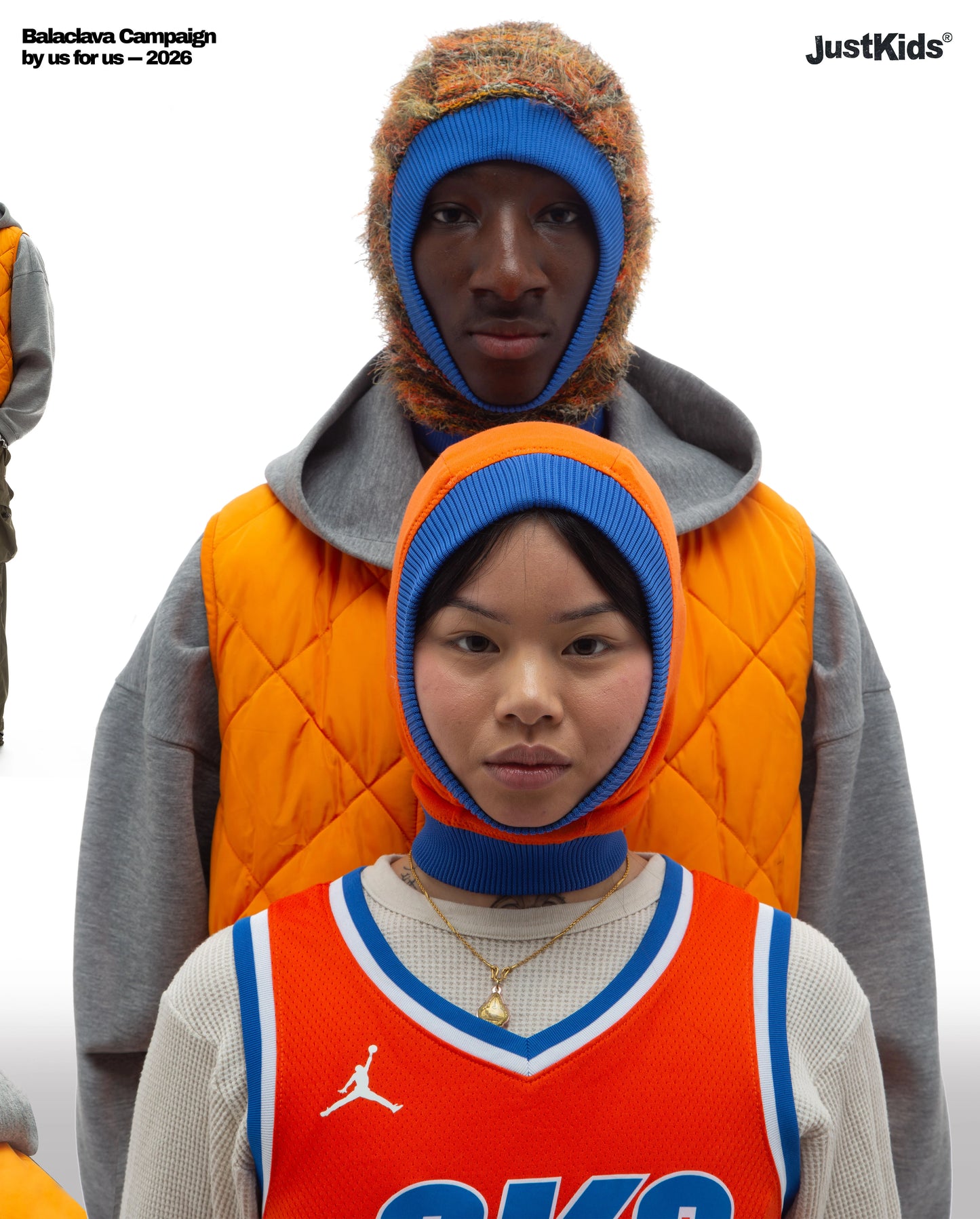 JustKids - Childhood Balaclava reversible Multicolor / Electric Orange