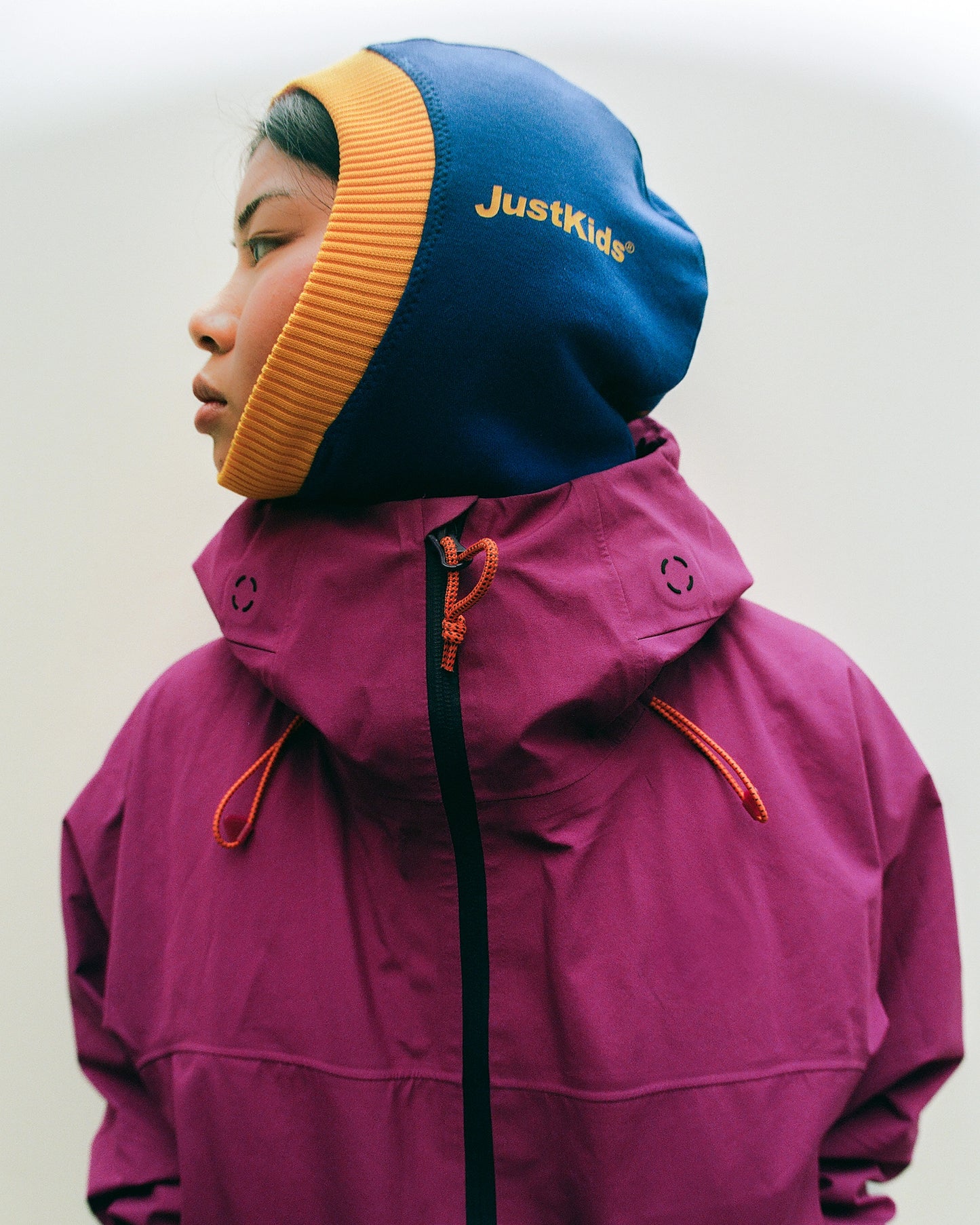 JustKids - Childhood Balaclava reversible Brown Teddy Bear / Royal blue