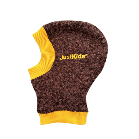 JustKids - Childhood Balaclava reversible Brown Teddy Bear / Royal blue