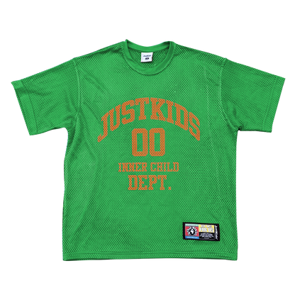 JustKids - Green Mesh Basketball T-shirt University