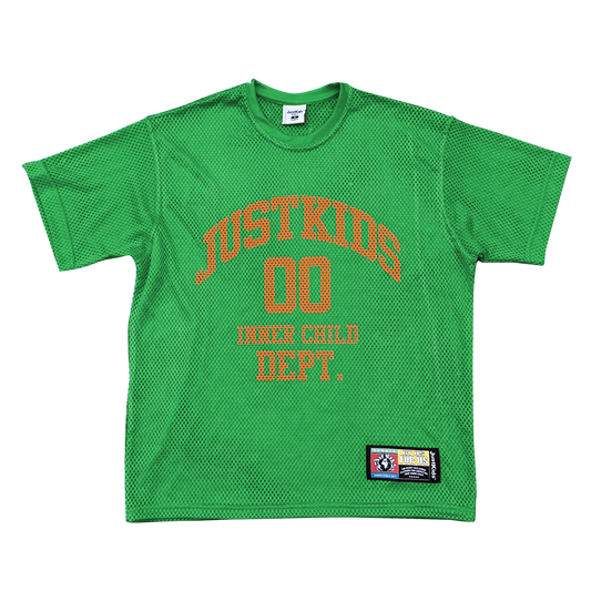 JustKids - Green Mesh Basketball T-shirt University