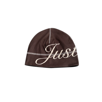 JustKids - Composition Notebook reversible beanie (Brown & Cream)