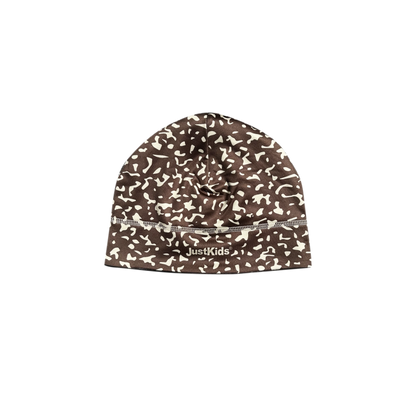 JustKids - Composition Notebook reversible beanie (Brown & Cream)