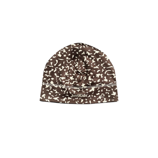 JustKids - Composition Notebook reversible beanie (Brown & Cream)