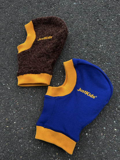 JustKids - Childhood Balaclava reversible Brown Teddy Bear / Royal blue